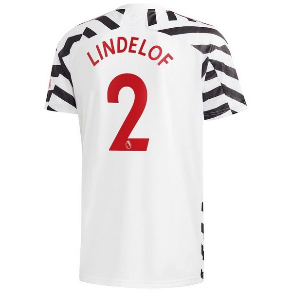 Camiseta Manchester United NO.2 Lindelof 3ª Kit 2020 2021 Blanco